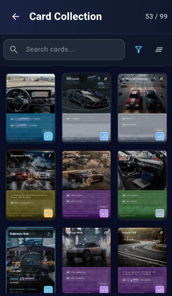 CarSnap garage collection view